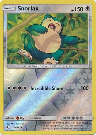 Hidden Fates - 050/068 - Snorlax - Reverse Holo