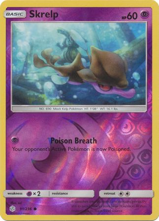 Cosmic Eclipse - 091/236 - Skrelp - Reverse Holo