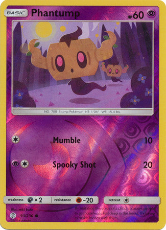 Cosmic Eclipse - 093/236 - Phantump - Reverse Holo