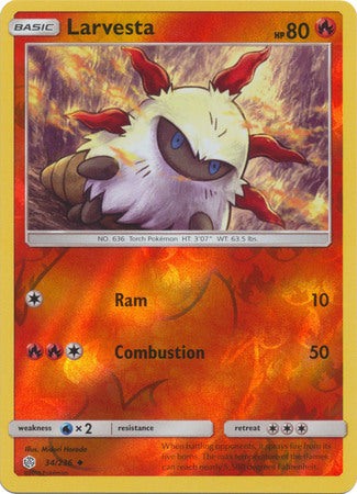 Cosmic Eclipse - 034/236 - Larvesta - Reverse Holo