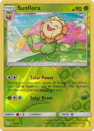 Cosmic Eclipse - 008/236 - Sunflora - Reverse Holo