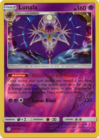 Cosmic Eclipse - 102/236 - Lunala - Reverse Holo