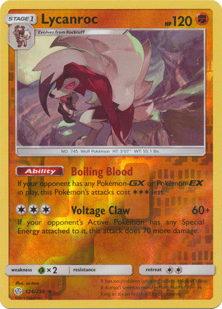 Cosmic Eclipse - 124/236 - Lycanroc - Reverse Holo