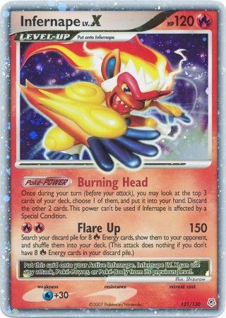 Diamond & Pearl - 121/130 - Infernape lv. X (Near Mint)