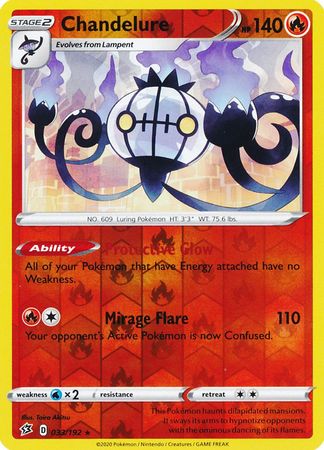 Rebel Clash - 033/192 - Chandelure - Reverse Holo