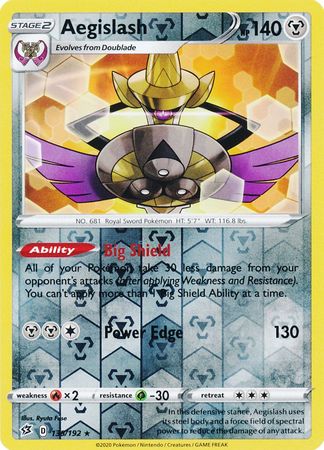 Rebel Clash - 135/192 - Aegislash - Reverse Holo