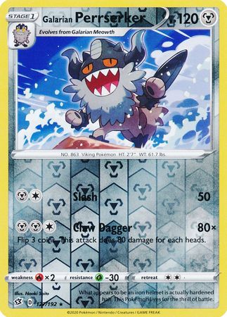 Rebel Clash - 127/192 - Galarian Perrserker - Reverse Holo