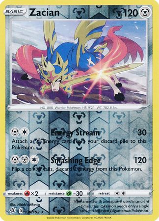 Rebel Clash - 139/192 - Zacian - Reverse Holo