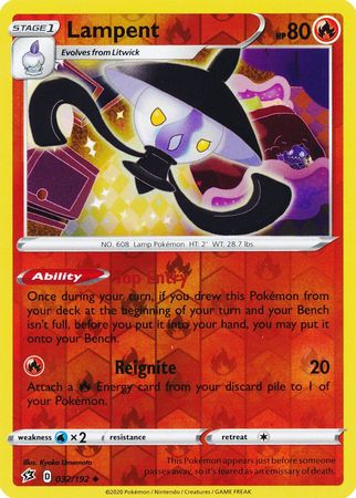 Rebel Clash - 032/192 - Lampent - Reverse Holo