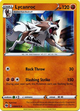Champion's Path - 030/073 - Lycanroc - Holo