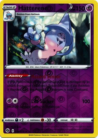 Champion's Path - 020/073 - Hatterene - Reverse Holo