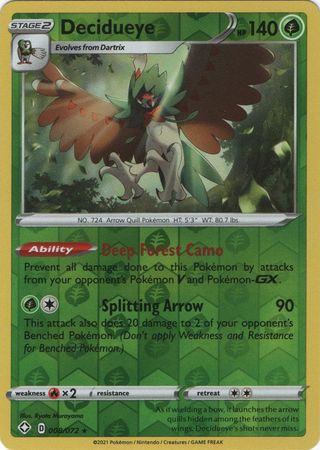 Shining Fates - 008/072 - Decidueye - Reverse Holo