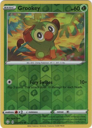 Shining Fates - 011/072 - Grookey - Reverse Holo