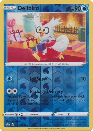 Chilling Reign - 032/198 - Delibird - Reverse Holo