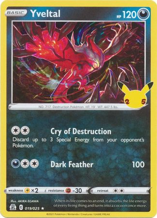 Celebrations - 19/25 - Yveltal - Holo