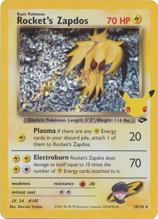 Celebrations Classic - GC15 - Rocket's Zapdos - Holo