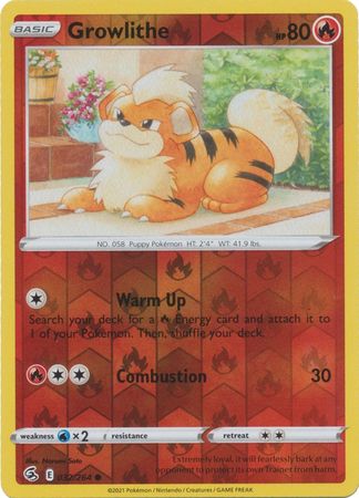 Fusion Strike - 032/264 - Growlithe - Reverse Holo