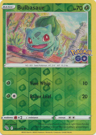 Pokémon GO - 001/078 - Bulbasaur - Reverse Holo