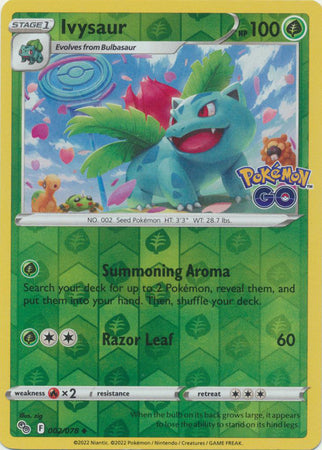 Pokémon GO - 002/078 - Ivysaur - Reverse Holo