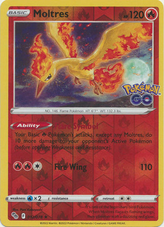 Pokémon GO - 012/078 - Moltres - Reverse Holo