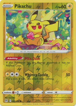 Lost Origin - 052/196 - Pikachu - Reverse Holo