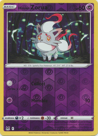 Lost Origin - 075/196 - Hisuian Zorua - Reverse Holo