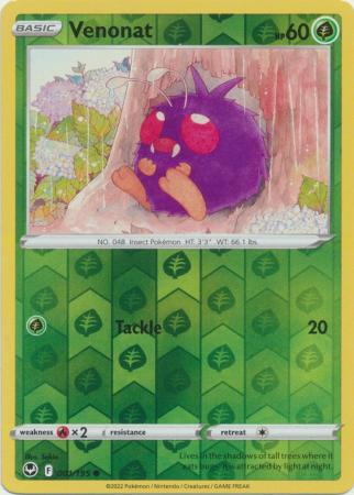 Silver Tempest - 001/195 - Venonat - Reverse Holo