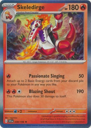 Scarlet & Violet - 038/198 - Skeledirge - Holo