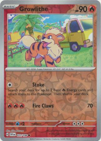 Scarlet & Violet - 031/198 - Growlithe - Reverse Holo