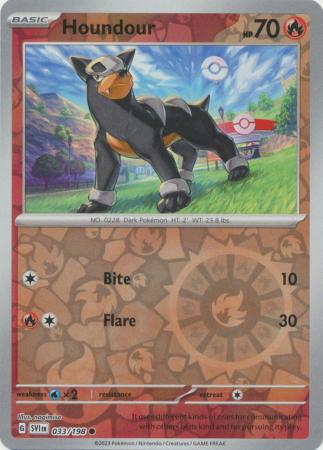 Scarlet & Violet - 033/198 - Houndour - Reverse Holo