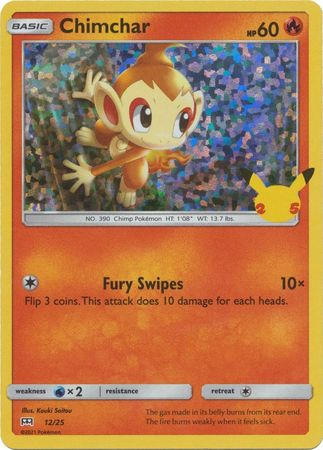 McDonald's 25th Anniversary - 12/25 - Chimchar - Holo