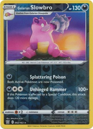 Battle Styles - 092/163 - Galarian Slowbro - Reverse Holo