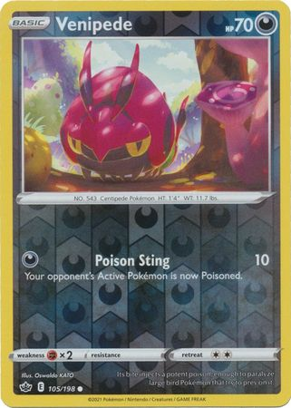 Chilling Reign - 105/198 - Venipede - Reverse Holo