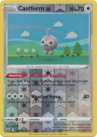 Chilling Reign - 121/198 - Castform - Reverse Holo