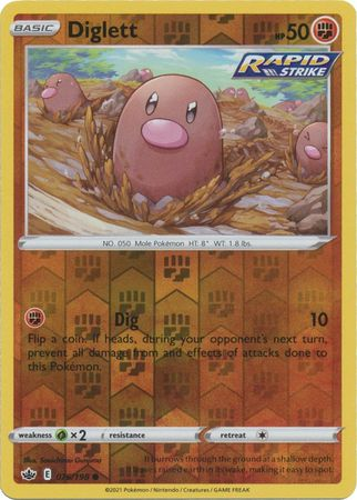 Chilling Reign - 076/198 - Diglett - Reverse Holo