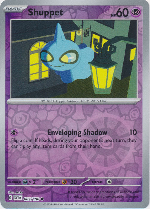 Scarlet & Violet - 087/198 - Shuppet - Reverse Holo