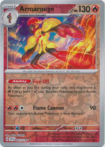 Scarlet & Violet - 041/198 - Armarouge - Reverse Holo