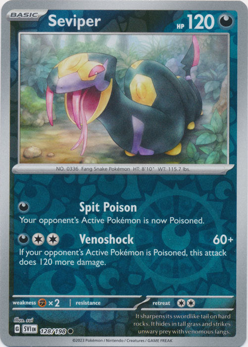 Scarlet & Violet - 128/198 - Seviper - Reverse Holo