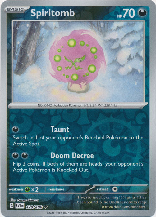 Scarlet & Violet - 129/198 - Spiritomb - Reverse Holo