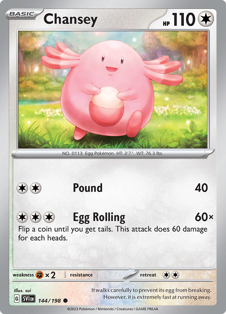 Scarlet Violet 144/198 Chansey – Cards Center - Main Image