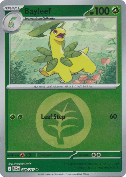 Ascended Heroes - 009/217 - Bayleef - Energy Reverse Holo