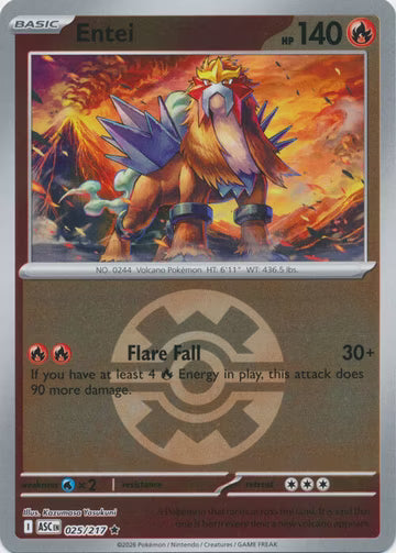 Ascended Heroes - 025/217 - Entei - Ball Reverse Holo – Cards Center