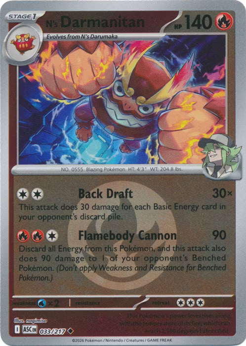 Ascended Heroes - 033/217 - N's Darmanitan - Energy Reverse Holo