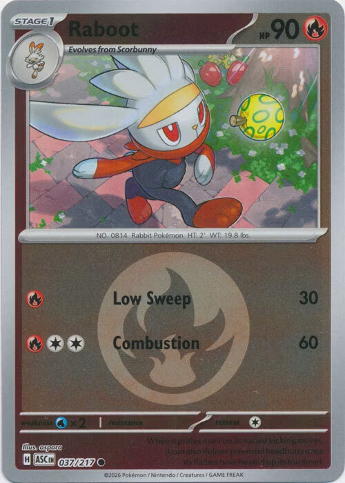 Ascended Heroes - 037/217 - Raboot - Energy Reverse Holo