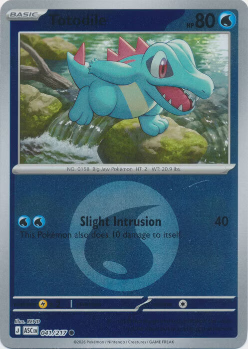 Ascended Heroes - 041/217 - Totodile - Energy Reverse Holo