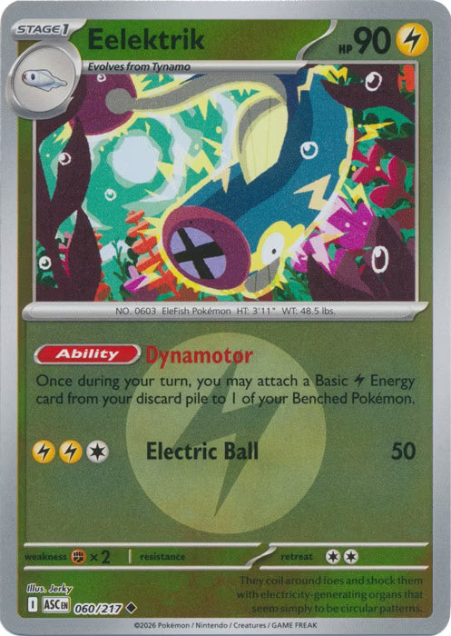 Ascended Heroes - 060/217 - Eelektrik - Energy Reverse Holo
