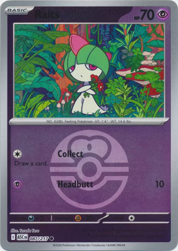 Ascended Heroes - 087/217 - Ralts - Ball Reverse Holo