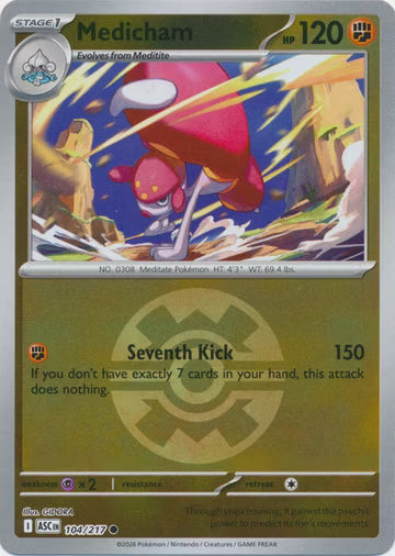 Ascended Heroes - 104/217 - Medicham - Ball Reverse Holo