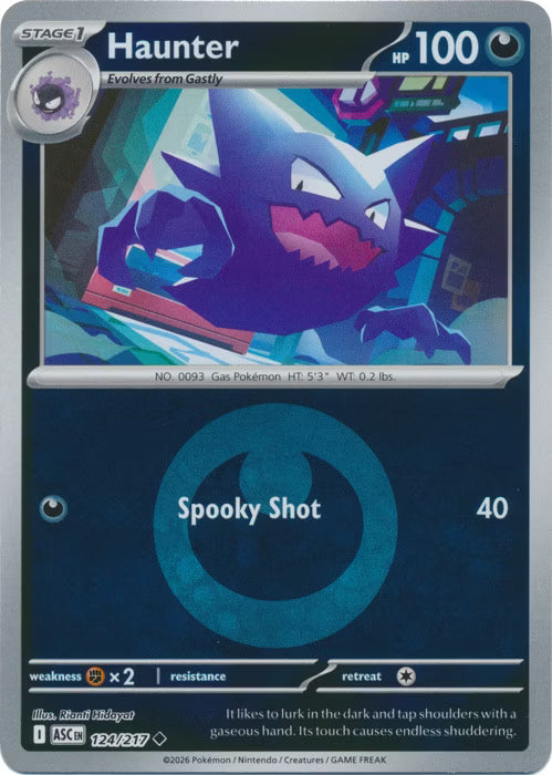 Ascended Heroes - 124/217 - Haunter - Energy Reverse Holo
