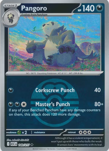 Ascended Heroes - 140/217 - Pangoro - Ball Reverse Holo